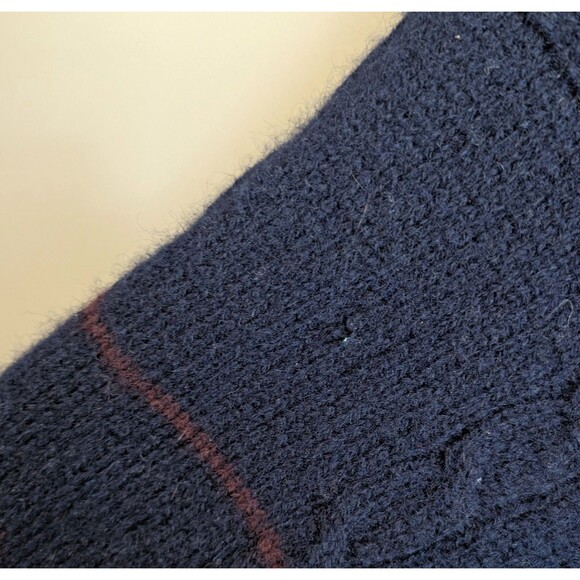 Polo Ralph Lauren Size Medium Wool Sweater For Craft Felting Project HOLES Blue - Picture 3 of 6